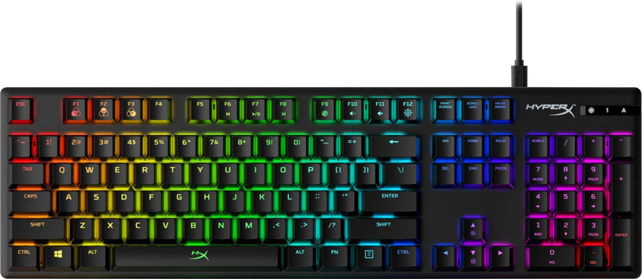 HyperX - Alloy Origins Full-Size Wired Mechanical Red Switch Gaming Keyboard with RGB Back Lighting - Black_0