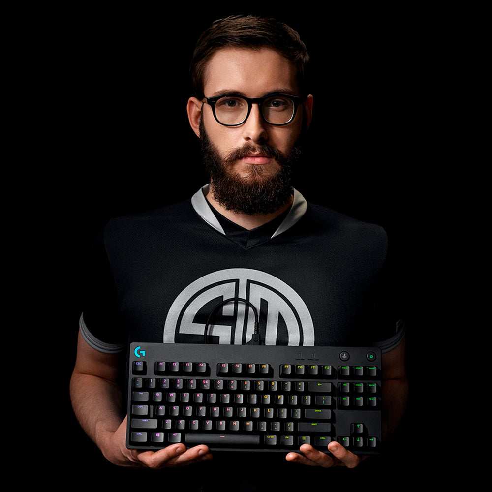 Logitech - G PRO TKL Wired Mechanical GX Blue Clicky Switch Gaming Keyboard with RGB Backlighting - Black_1