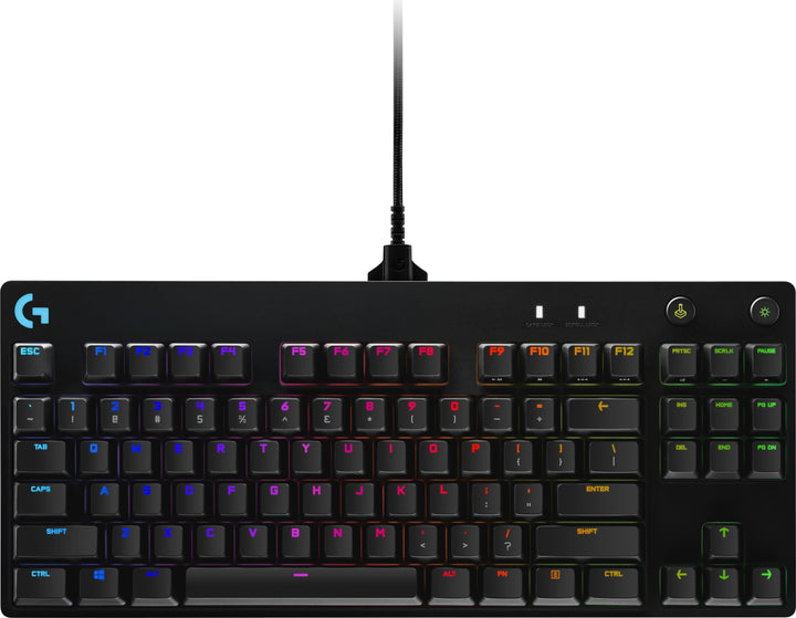 Logitech - G PRO TKL Wired Mechanical GX Blue Clicky Switch Gaming Keyboard with RGB Backlighting - Black_0