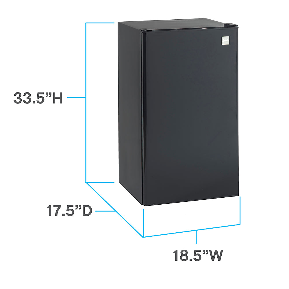 Avanti 3.3 cu. ft. Compact Refrigerator, Mini-Fridge, in Black - Black_2