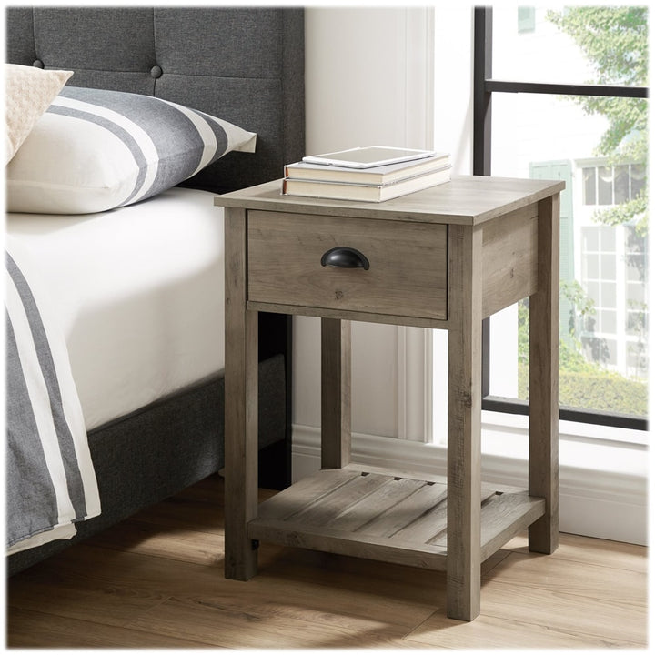 Walker Edison - Rectangular Country High-Grade MDF 1-Drawer Side Table - Gray Wash_4