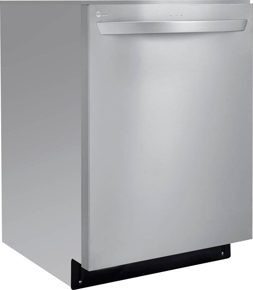 LG - 24" Top-Control Built-In Smart Wifi-Enabled Dishwasher with Stainless Steel Tub, Quadwash, and 3rd Rack - Stainless steel_1