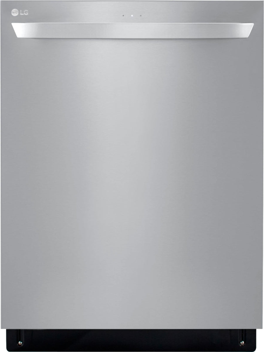 LG - 24" Top-Control Built-In Smart Wifi-Enabled Dishwasher with Stainless Steel Tub, Quadwash, and 3rd Rack - Stainless steel_0