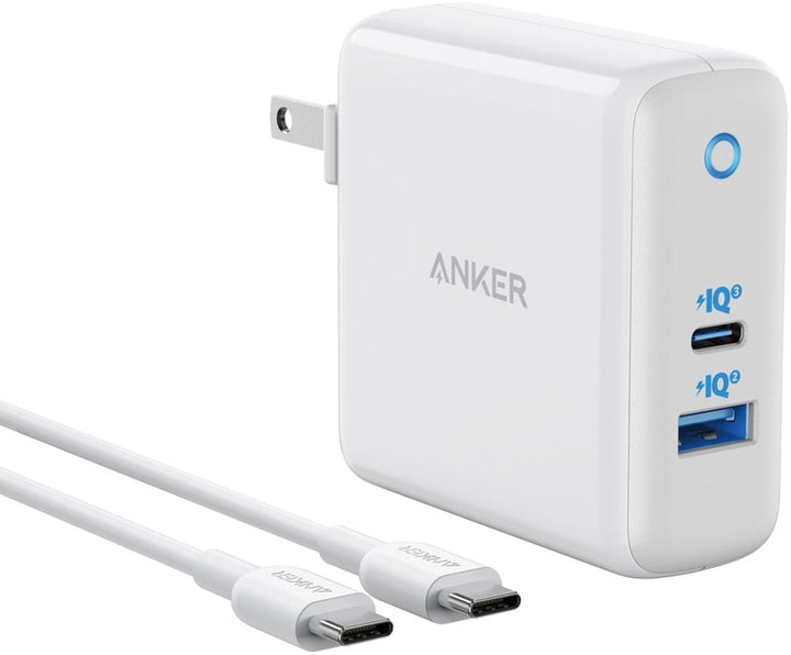 Anker - PowerPort PD 60W USB-C PD with USB-C to C Cable 6ft - White_0