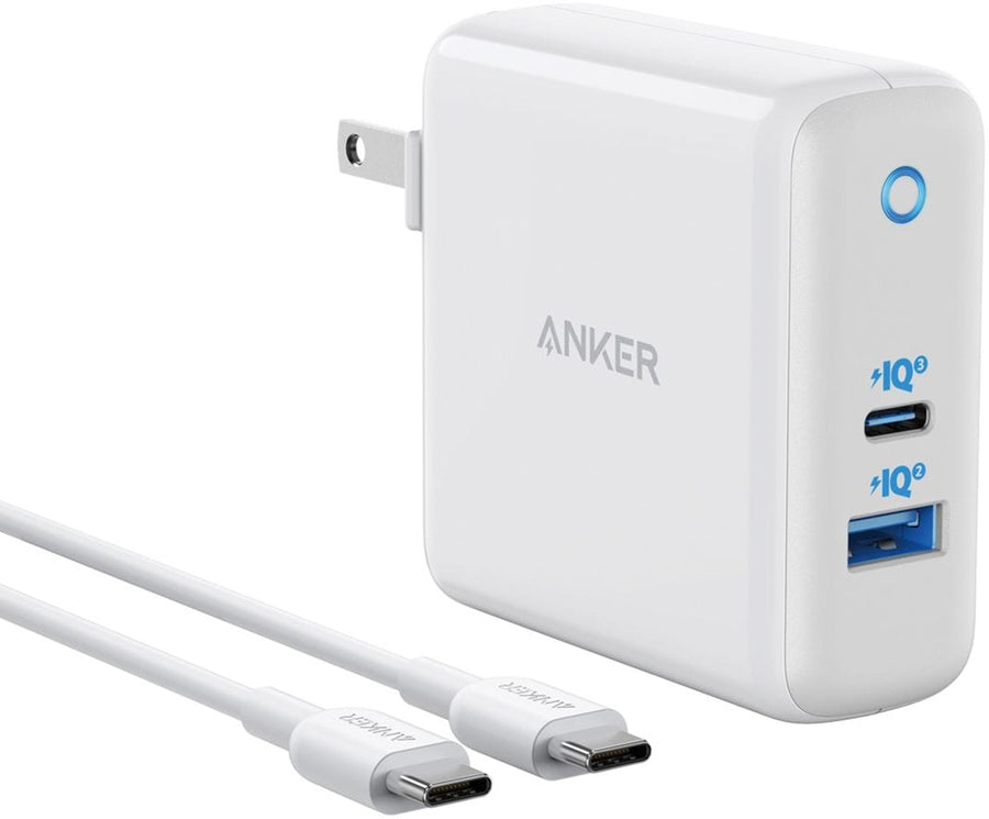 Anker - PowerPort PD 60W USB-C PD with USB-C to C Cable 6ft - White_0
