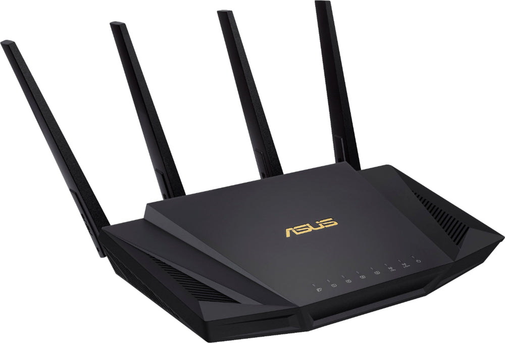 ASUS - AX3000 Dual-Band WiFi 6 Wireless Router with Life time internet Security - Black_1