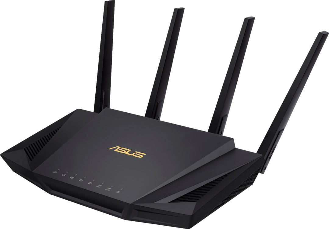ASUS - AX3000 Dual-Band WiFi 6 Wireless Router with Life time internet Security - Black_2