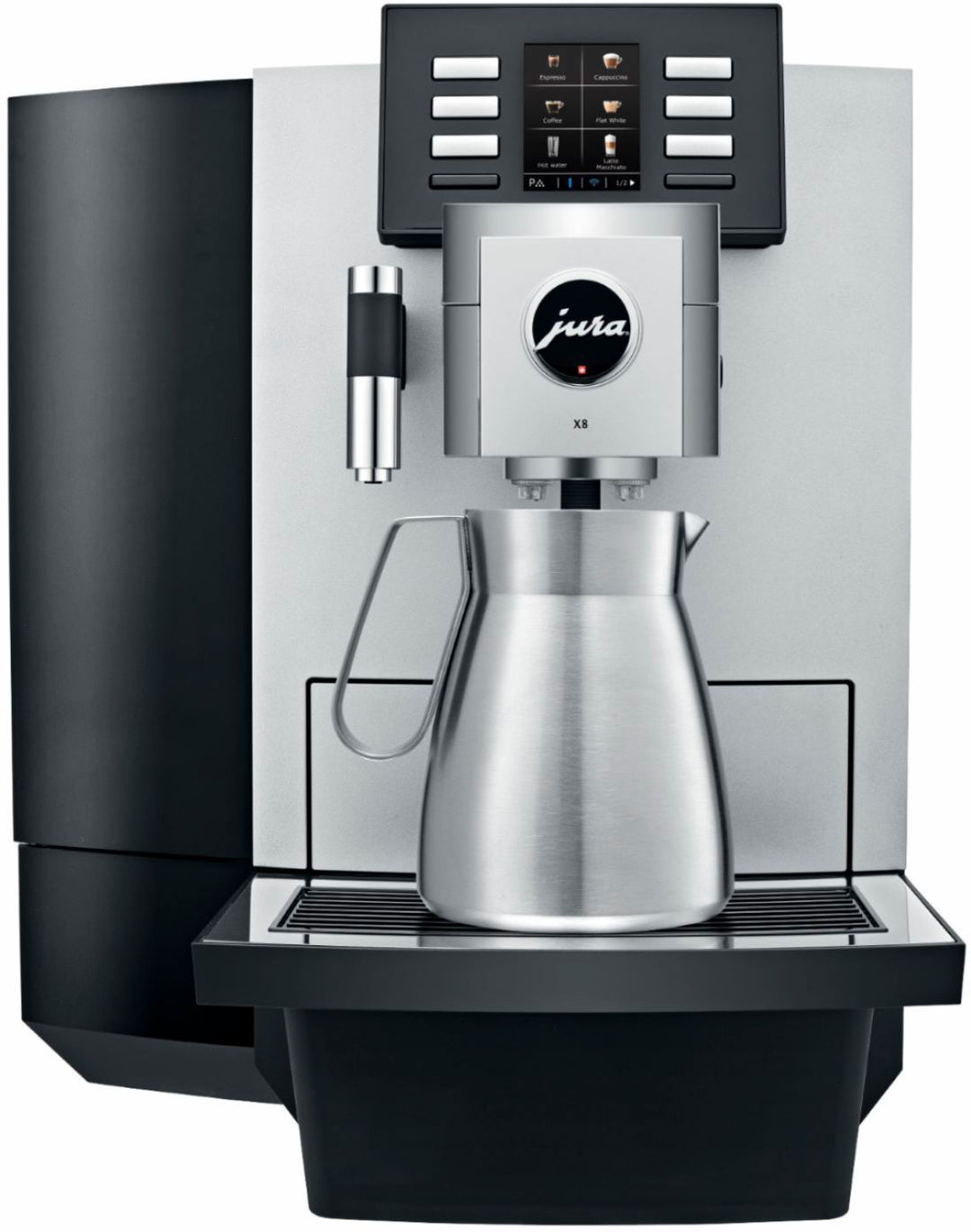 Jura - X8 Espresso Machine with 15 bars of pressure and intergrated grinder - Black and Chrome_11