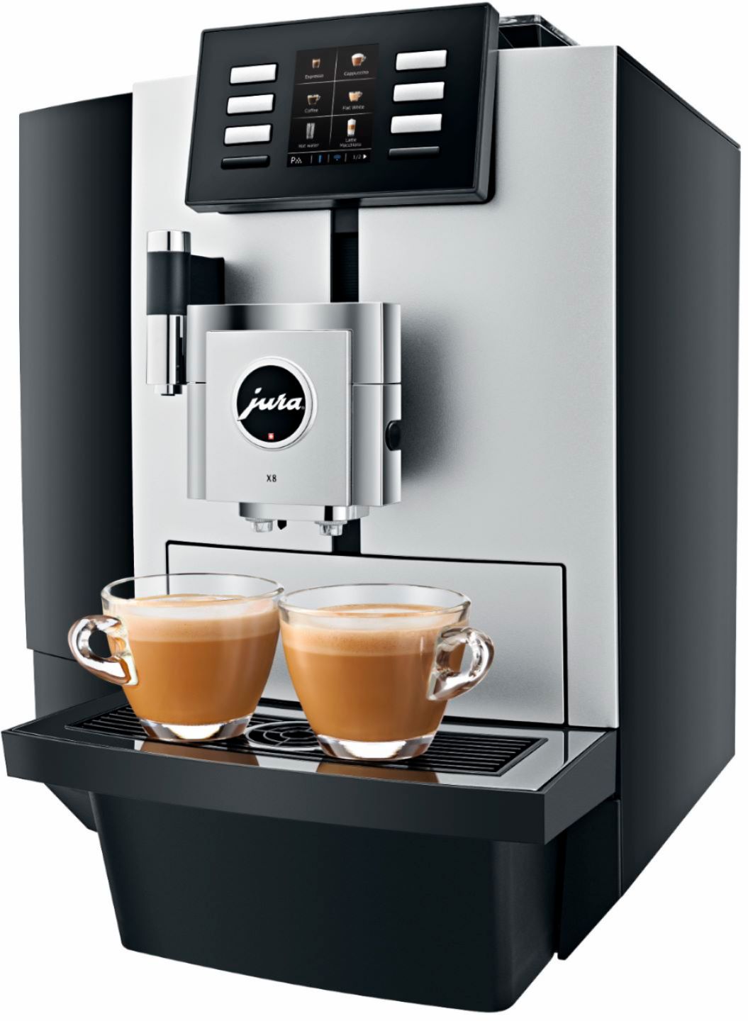 Jura - X8 Espresso Machine with 15 bars of pressure and intergrated grinder - Black and Chrome_10