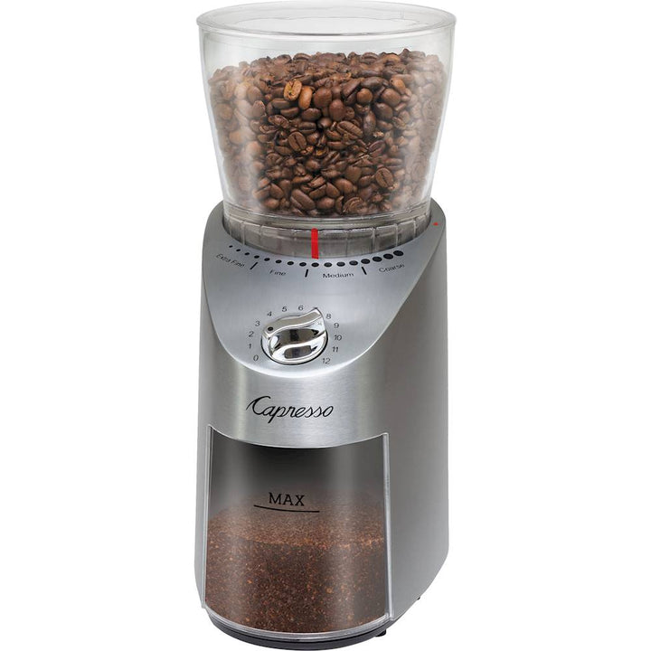 Capresso - Infinity Plus 4-Oz. Conical Burr Coffee Grinder - Stainless Steel_3