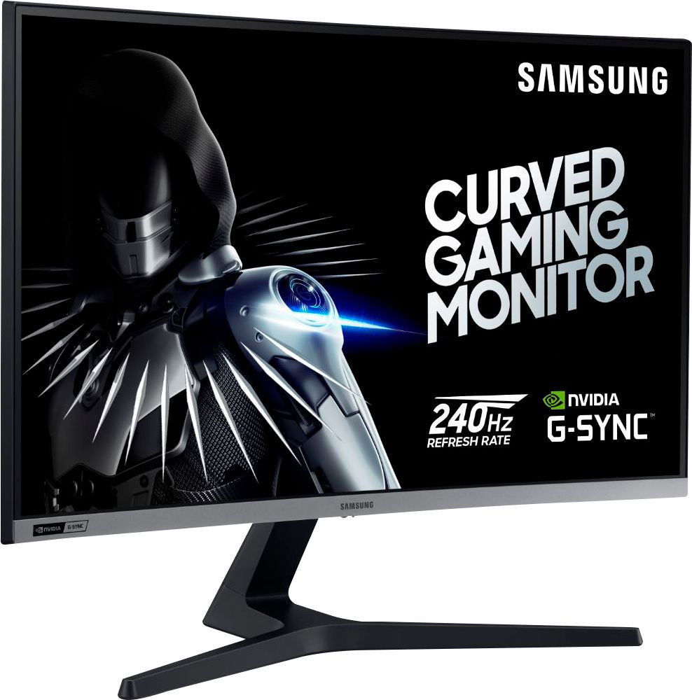 Samsung - Geek Squad Certified Refurbished CRG5 Series 27" LED Curved FHD G-Sync Monitor - Dark Blue/Gray_1