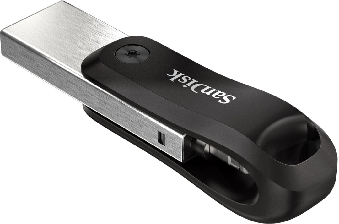 SanDisk - iXpand Flash Drive Go 128GB USB 3.0 Type-A to Apple Lightning for iPhone & iPad - Black / Silver_7