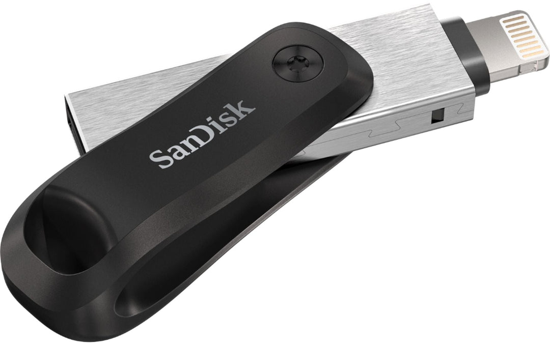 SanDisk - iXpand Flash Drive Go 128GB USB 3.0 Type-A to Apple Lightning for iPhone & iPad - Black / Silver_5