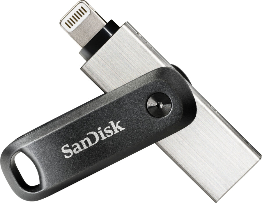 SanDisk - iXpand Flash Drive Go 256GB USB 3.0 Type-A to Apple Lightning for iPhone & iPad - Black / Silver_0