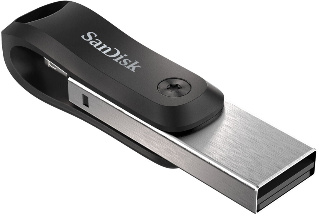 SanDisk - iXpand Flash Drive Go 256GB USB 3.0 Type-A to Apple Lightning for iPhone & iPad - Black / Silver_7