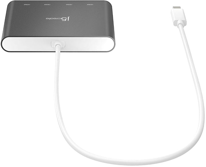 j5create - USB-C to 4-port HDMI Multi-Monitor Adapter - Silver_5