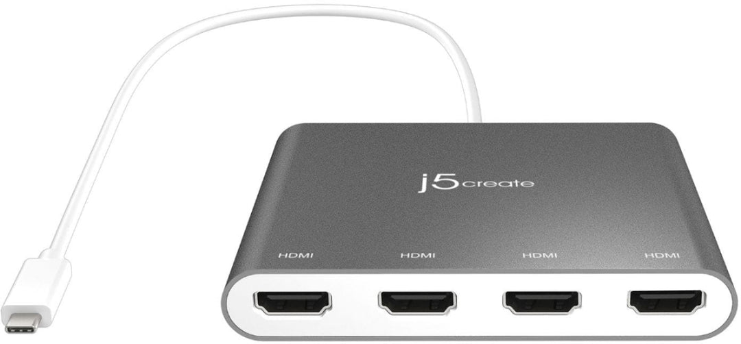 j5create - USB-C to 4-port HDMI Multi-Monitor Adapter - Silver_3