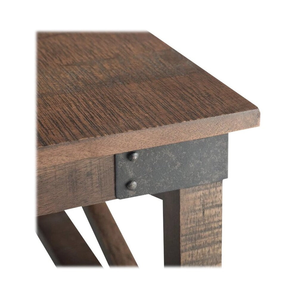 Simpli Home - Harding Square Industrial Mango Wood Coffee Table - Distressed Dark Brown_4