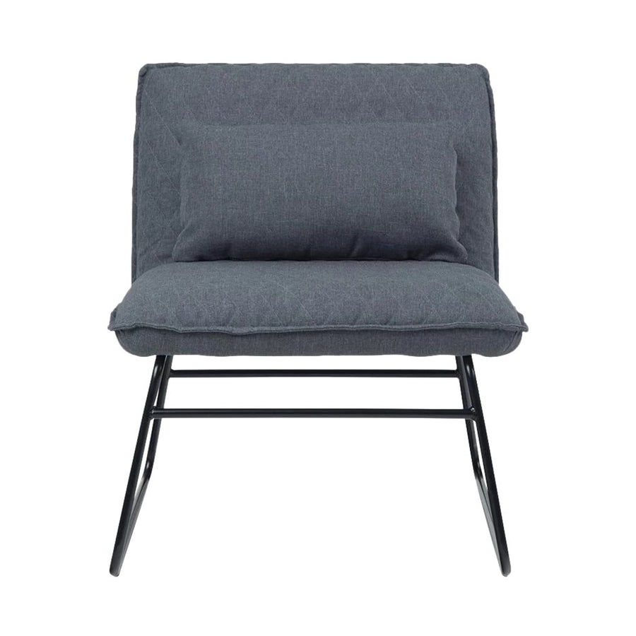 Simpli Home - Burke Contemporary Fabric Chair - Gray/Black_0