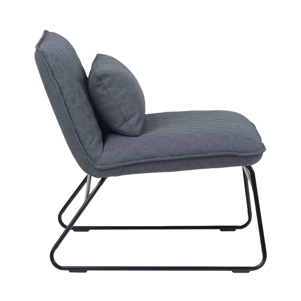 Simpli Home - Burke Contemporary Fabric Chair - Gray/Black_1