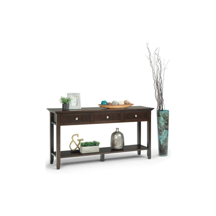 Simpli Home - Acadian Rustic Wood 3-Drawer Table - Brunette Brown_8