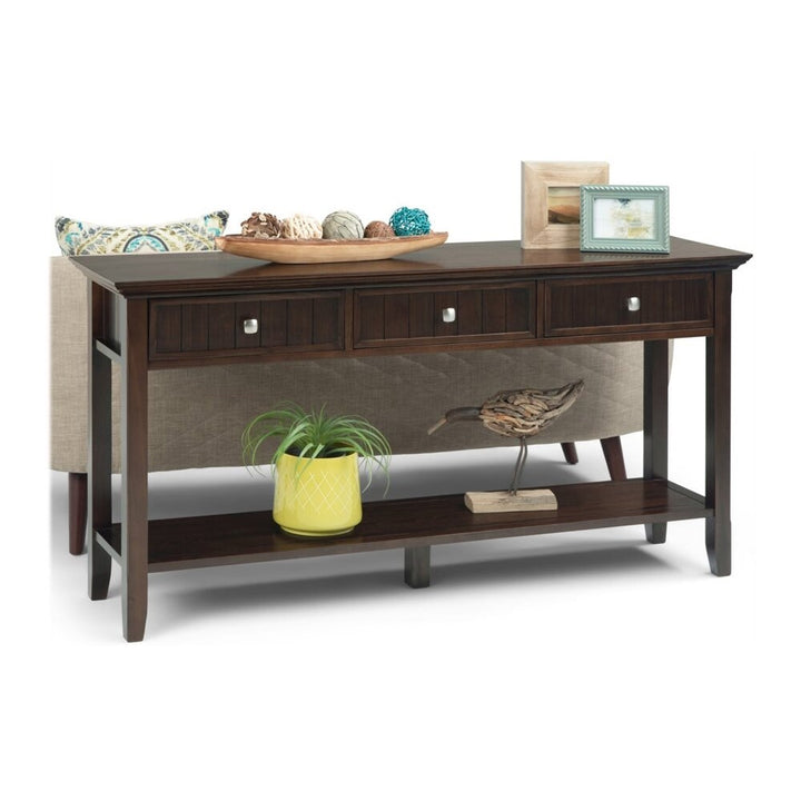 Simpli Home - Acadian Rustic Wood 3-Drawer Table - Brunette Brown_7