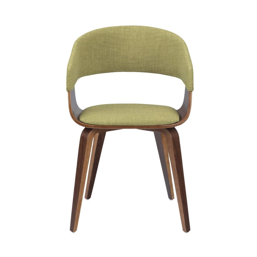 Simpli Home - Lowell Mid Century Modern Bentwood Dining Chair in Linen Look Fabric - Acid Green_0