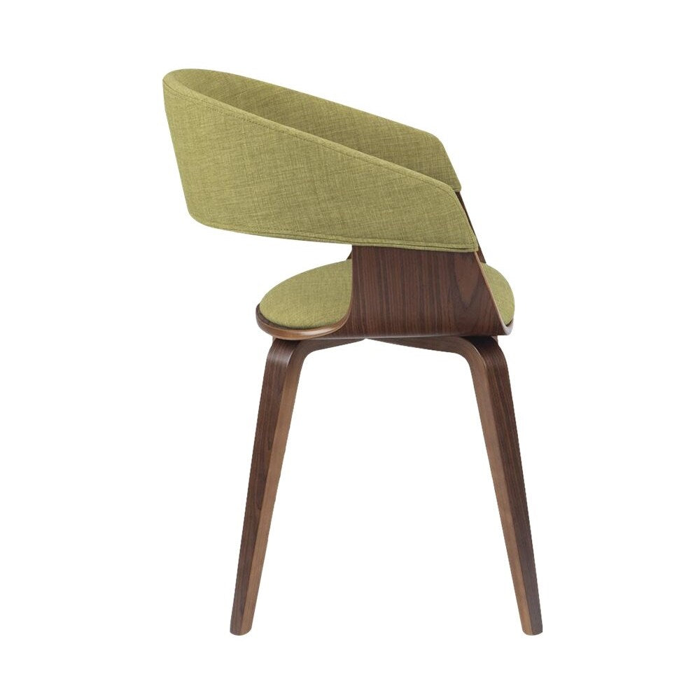 Simpli Home - Lowell Mid Century Modern Bentwood Dining Chair in Linen Look Fabric - Acid Green_1