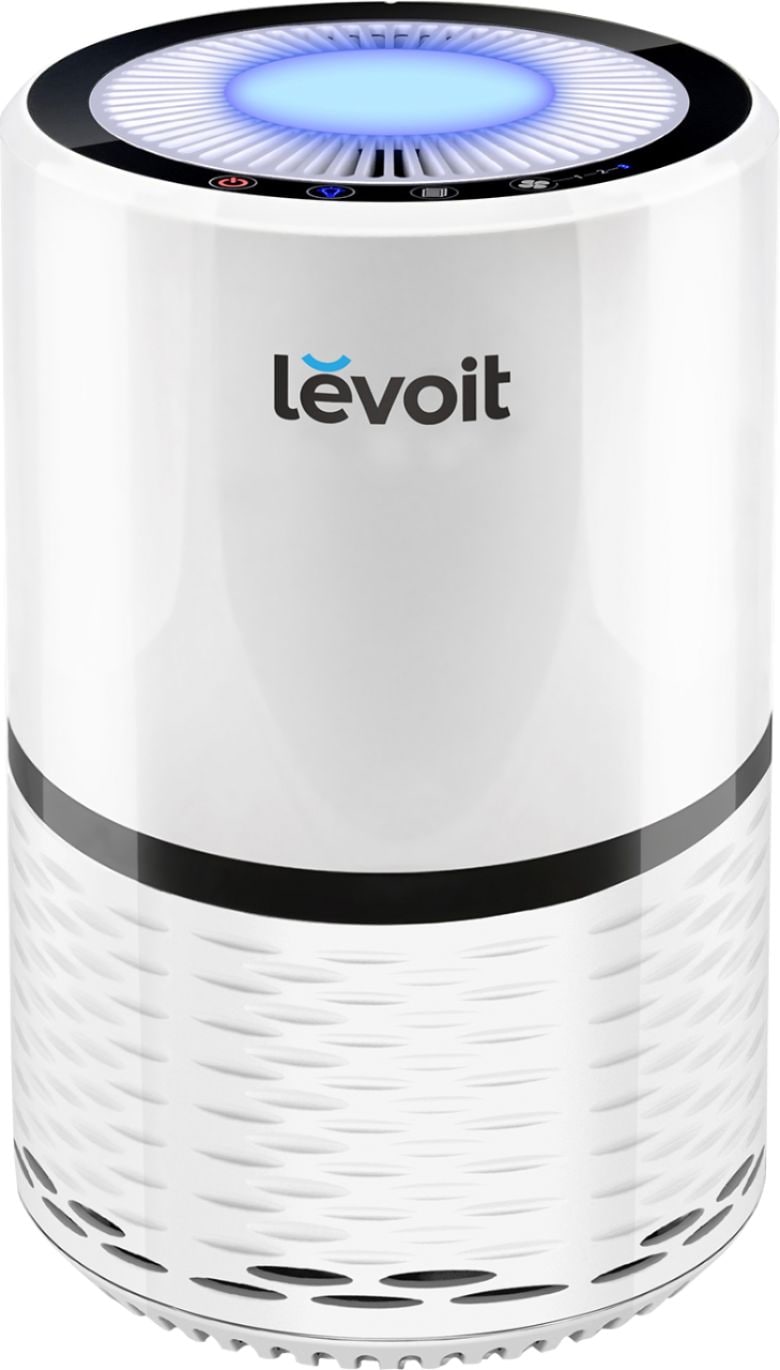 Levoit - Aerone 129 Sq. Ft True HEPA Air Purifier with Replacement Filter - White_0