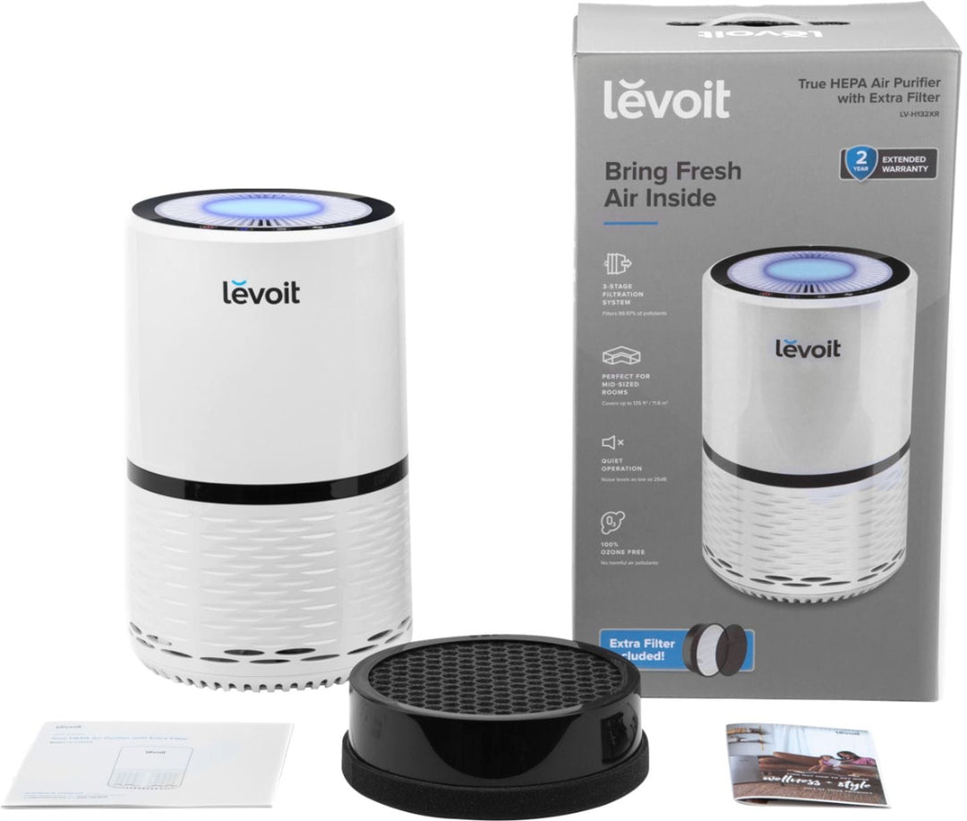 Levoit - Aerone 129 Sq. Ft True HEPA Air Purifier with Replacement Filter - White_8