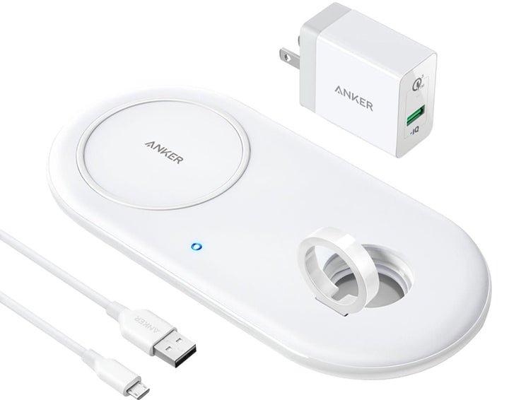 Anker - PowerWave+ Wireless Charging Pad with Watch Holder - White_7