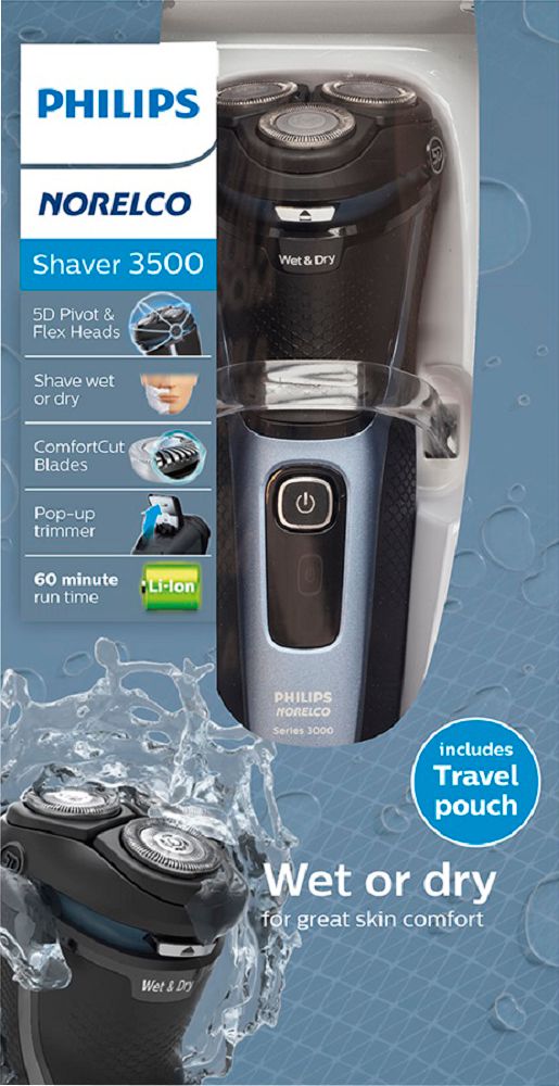 Philips Norelco - 3500 series Wet/Dry Electric Shaver - Storm Gray_6