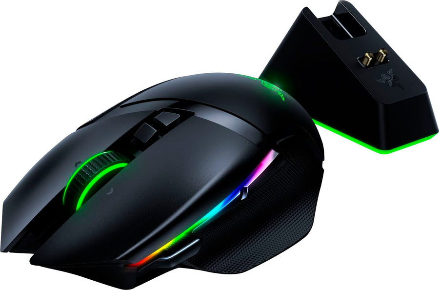 Razer - Basilisk Ultimate Wireless Optical  with HyperSpeed Technology and Charging Dock Gaming Mouse - Black_0