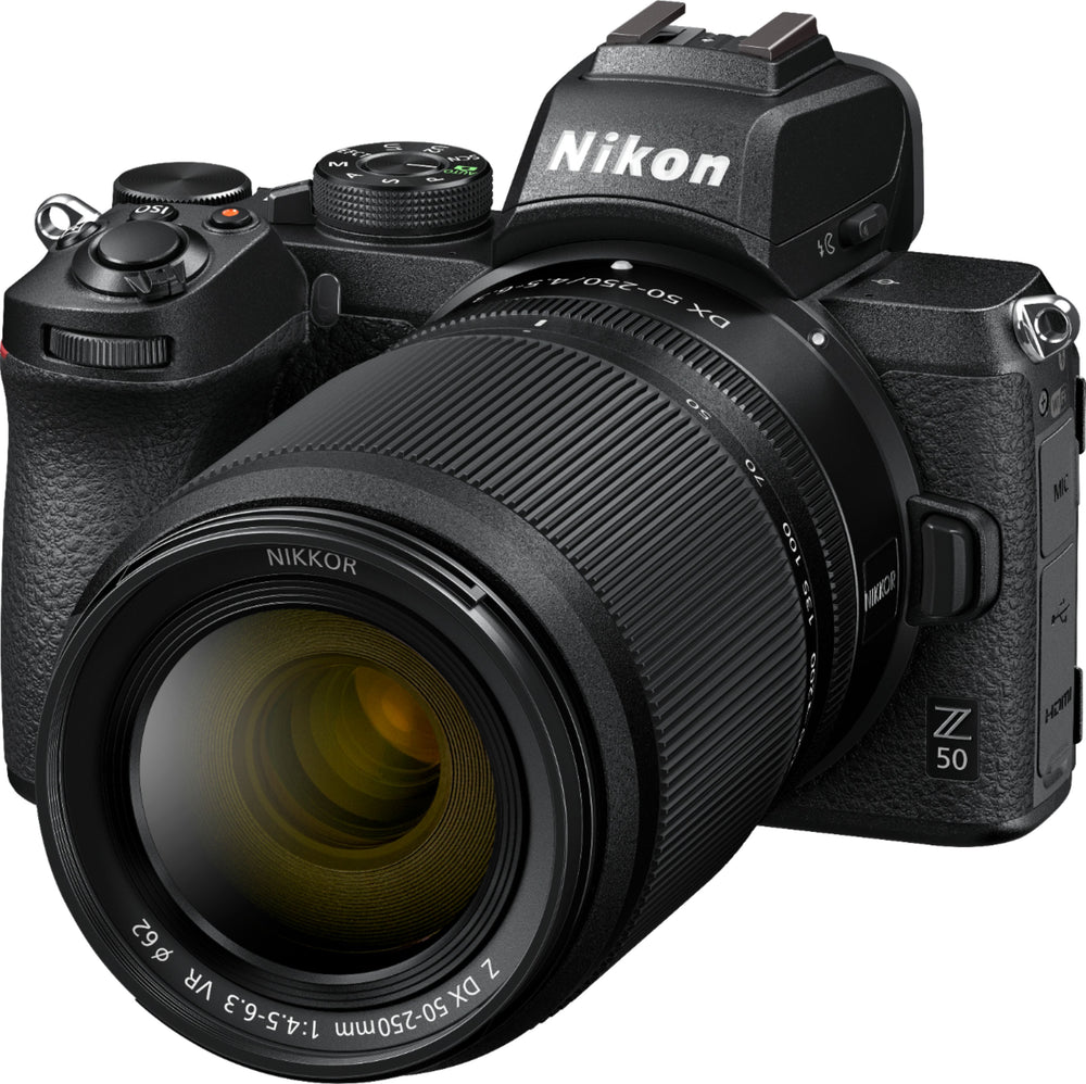 Nikon - Z50 Mirrorless Camera Two Lens Kit with NIKKOR Z DX 16-50mm f/3.5-6.3 VR and NIKKOR Z DX 50-250mm f/4.5-6.3 VR Lenses - Black_1