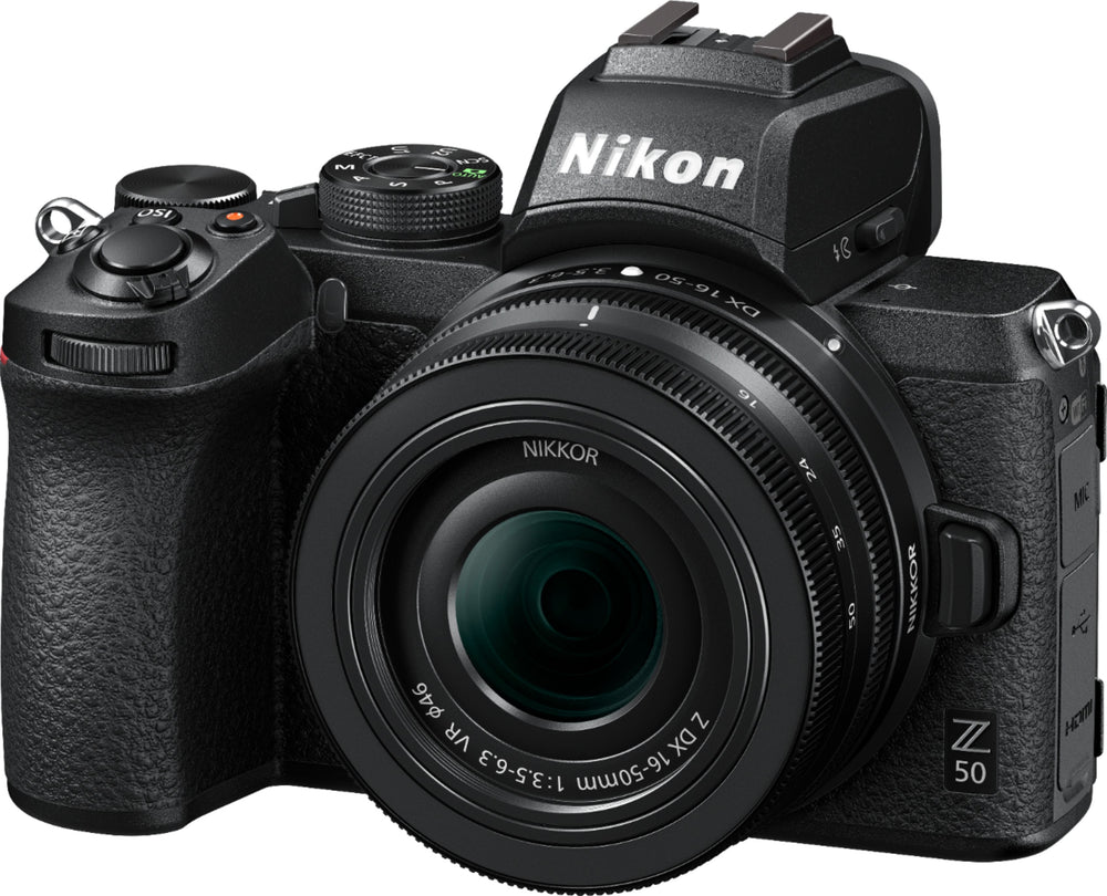 Nikon - Z50 Mirrorless 4K Video Camera with NIKKOR Z DX 16-50mm f/3.5-6.3 VR Lens - Black_1