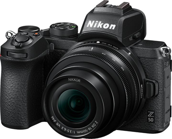 Nikon - Z50 Mirrorless 4K Video Camera with NIKKOR Z DX 16-50mm f/3.5-6.3 VR Lens - Black_2