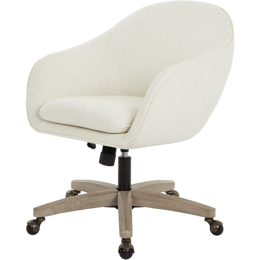 AveSix - Nora 5-Pointed Star Plush Padded Office Chair - Linen_0