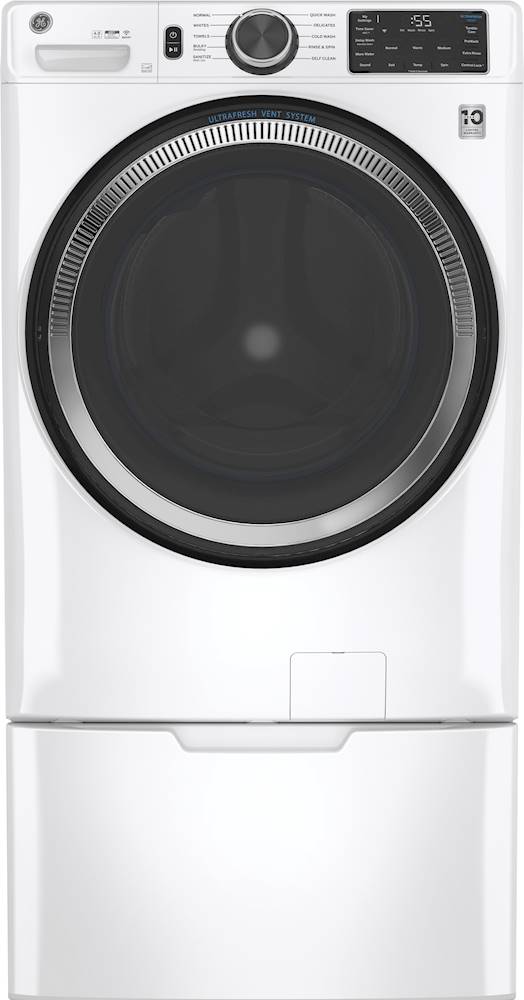 GE - Washer/Dryer Laundry Pedestal with Storage Drawer - White_2