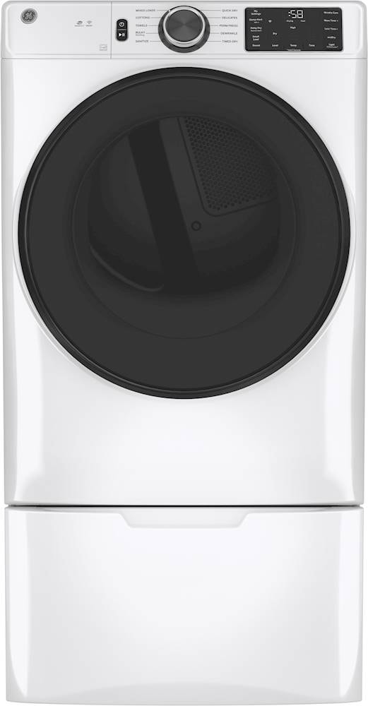 GE - Washer/Dryer Laundry Pedestal with Storage Drawer - White_10