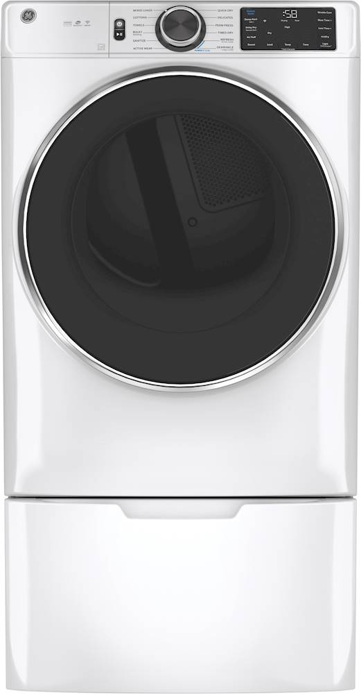 GE - Washer/Dryer Laundry Pedestal with Storage Drawer - White_9