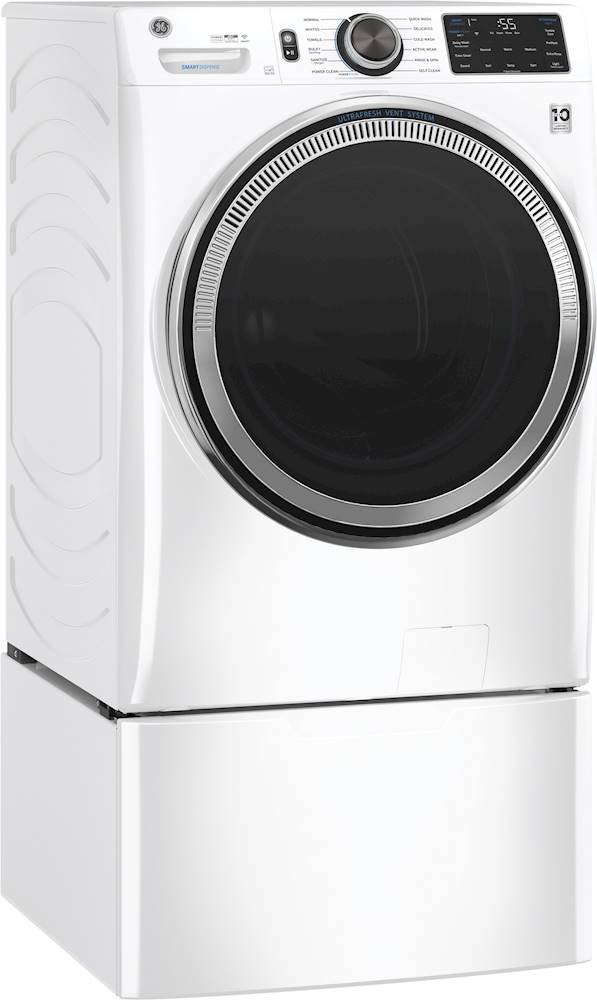 GE - Washer/Dryer Laundry Pedestal with Storage Drawer - White_8