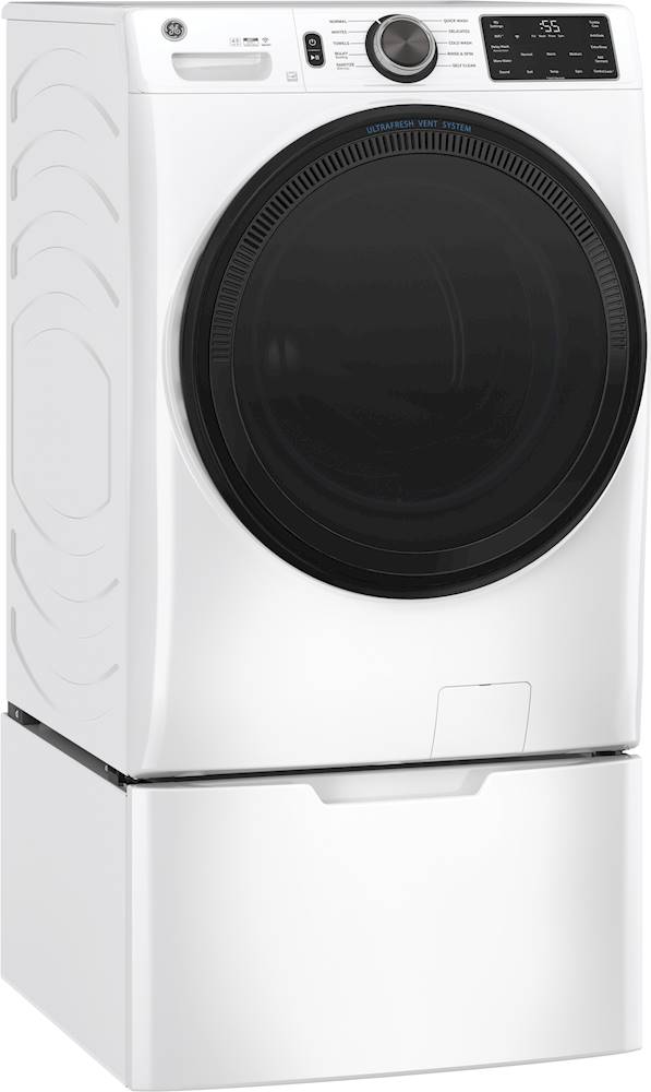 GE - Washer/Dryer Laundry Pedestal with Storage Drawer - White_7