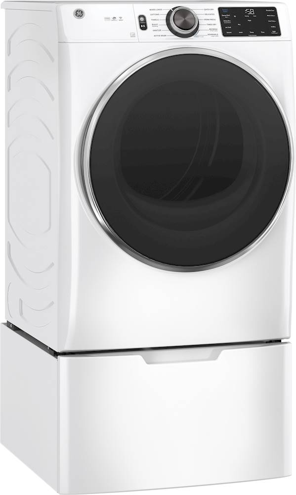 GE - Washer/Dryer Laundry Pedestal with Storage Drawer - White_6