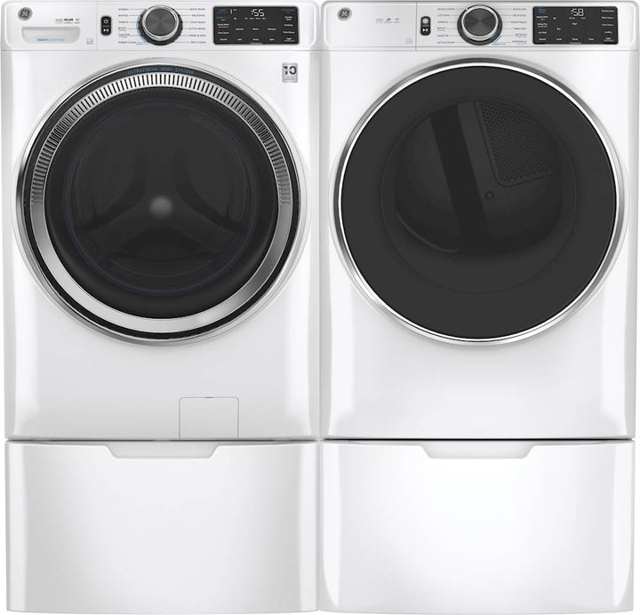 GE - Washer/Dryer Laundry Pedestal with Storage Drawer - White_4