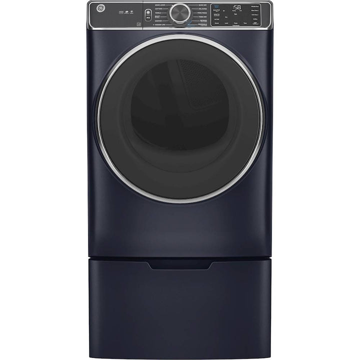 GE - 7.8 Cu. Ft. 12-Cycle Electric Dryer with Steam - Sapphire blue_4