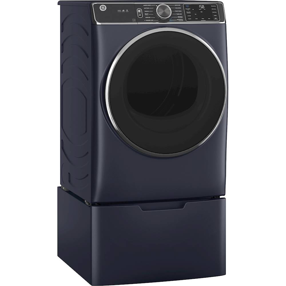 GE - 7.8 Cu. Ft. 12-Cycle Electric Dryer with Steam - Sapphire blue_3