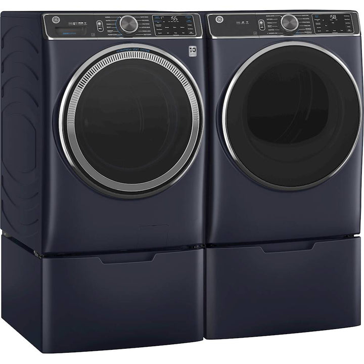 GE - 7.8 Cu. Ft. 12-Cycle Electric Dryer with Steam - Sapphire blue_10