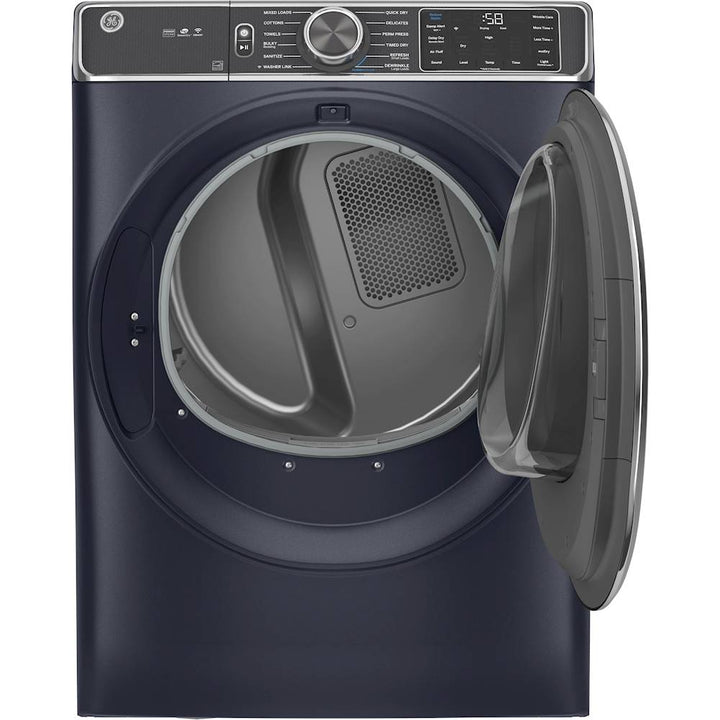 GE - 7.8 Cu. Ft. 12-Cycle Electric Dryer with Steam - Sapphire blue_9