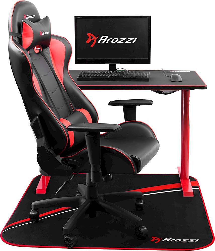 Arozzi - Office/Gaming Chair Floor Mat - Red_2