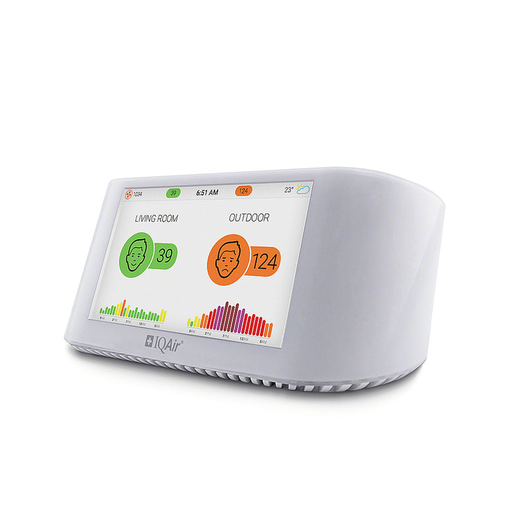 IQAir AirVisual Pro Air Quality Monitor for PM2.5, CO2, AQI, Temperature, and Humidity, IFTTT App Enabled - white_2